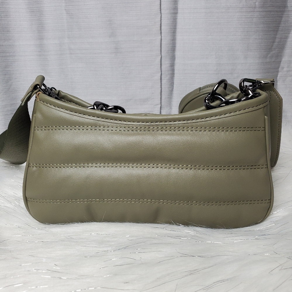 STEVE MADDEN olive green quilted bzoia handbag/ crossbody bag - Picture 5 of 10